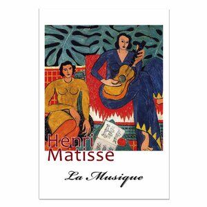 Music HENRI MATISSE "La Musique" Colorful Art Print: 13"by19" Poster
